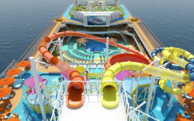 A photo of a cruise ship in-house waterpark